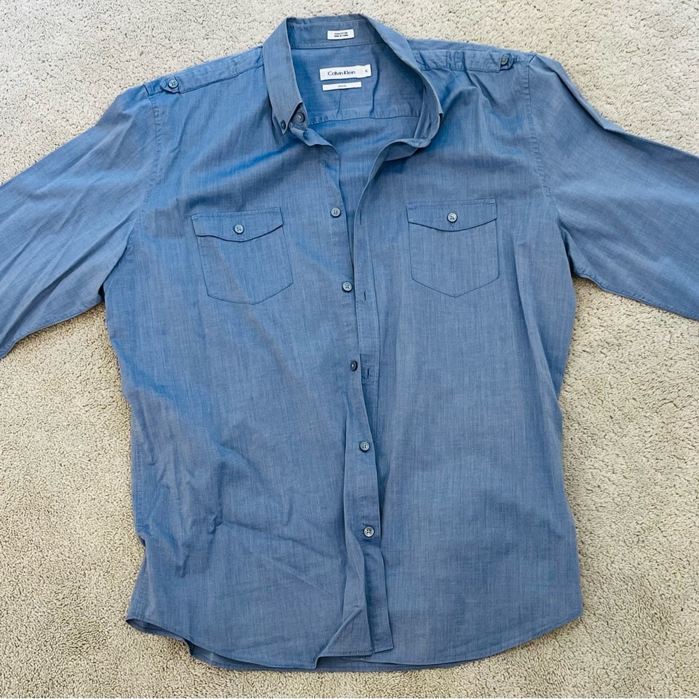 Calvin Klein Men's Blue Shirt